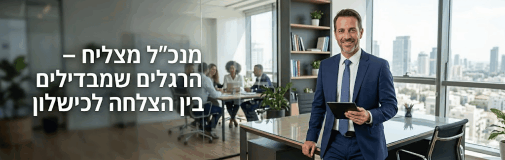 מנכ"ל מצליח – 15 הרגלים שמבדילים בין הצלחה לכישלון
