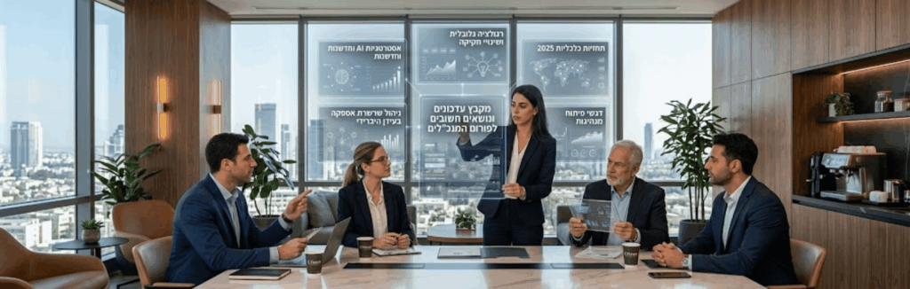 מקבץ עדכונים ונושאים חשובים לפורום המנכ"לים